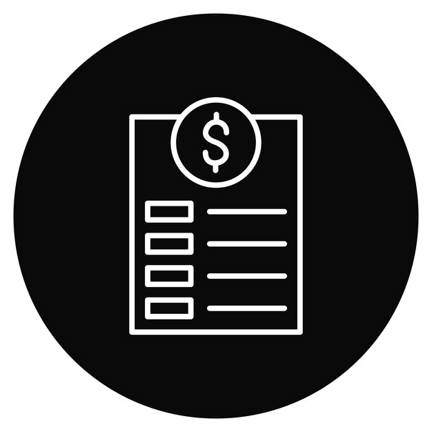 Imagen vectorial del icono de la factura Se puede utilizar para negocios