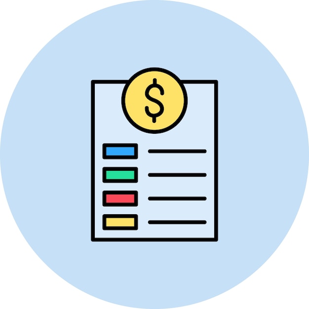 Imagen vectorial del icono de la factura Se puede utilizar para negocios
