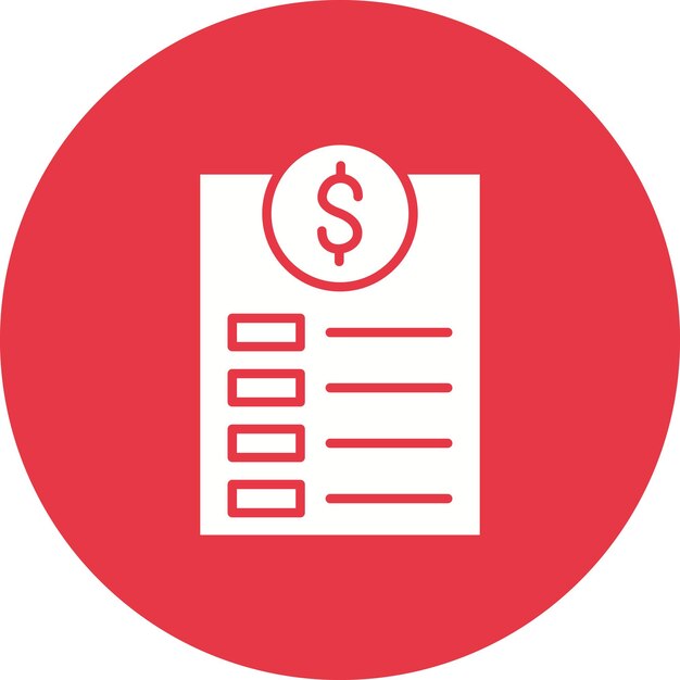 Imagen vectorial del icono de la factura Se puede utilizar para negocios