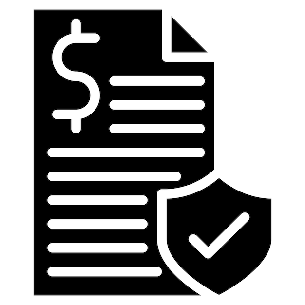 Imagen vectorial del icono de la factura segura Se puede utilizar para el pago seguro