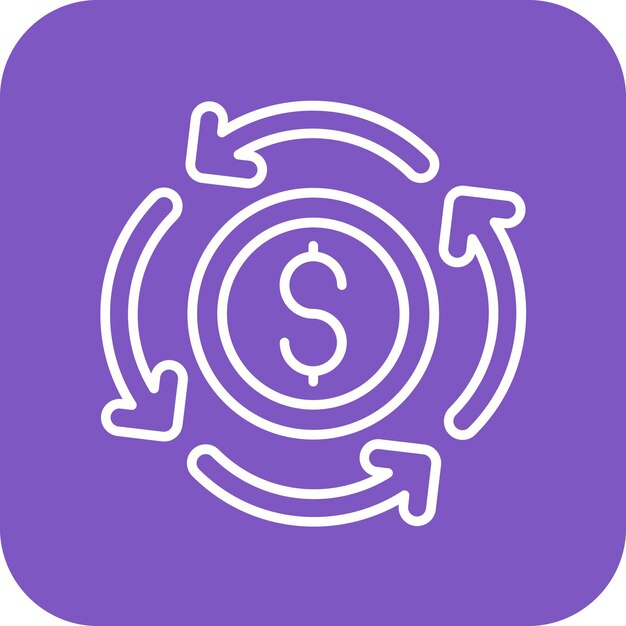 Imagen vectorial del icono de la facturación de activos Puede utilizarse para la fábrica