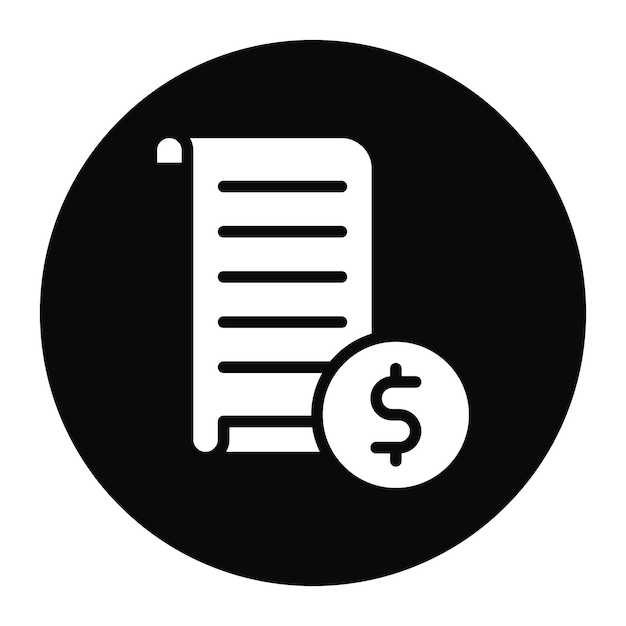 Imagen vectorial del icono de las facturas Se puede utilizar para la tienda web