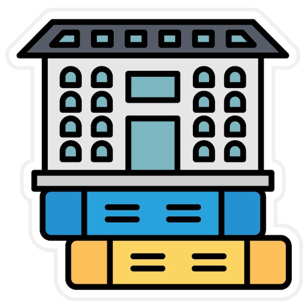 Imagen vectorial del icono de la facultad Se puede utilizar para la Universidad
