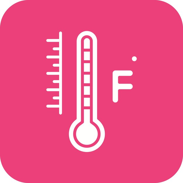 Imagen vectorial del icono de Fahrenheit Se puede usar para el tiempo