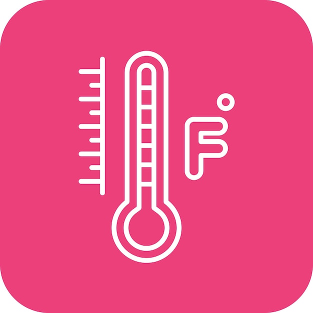 Imagen vectorial del icono de Fahrenheit Se puede usar para el tiempo