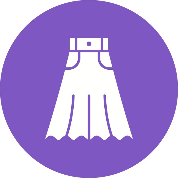 Imagen vectorial del icono de la falda Se puede usar para Moda