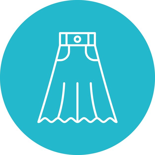 Imagen vectorial del icono de la falda Se puede usar para Moda