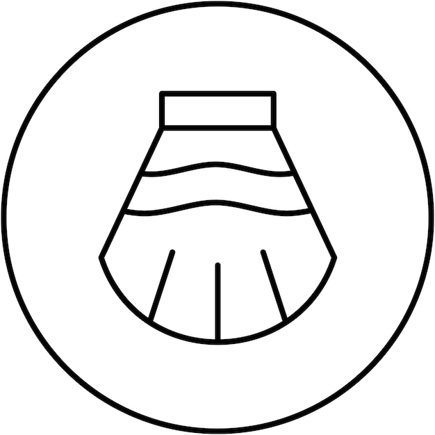 Vector imagen vectorial del icono de la falda se puede usar para ropa