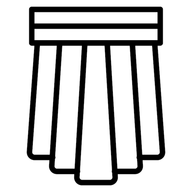 Imagen vectorial del icono de la falda Se puede utilizar para la impresión 3D