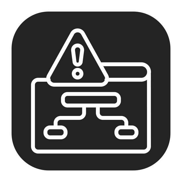 Imagen vectorial del ícono de fallo del proyecto Se puede utilizar para los riesgos empresariales