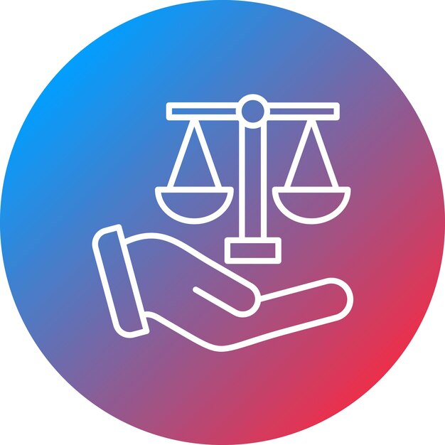 Imagen vectorial del icono del fallo Se puede utilizar para la legislación legal