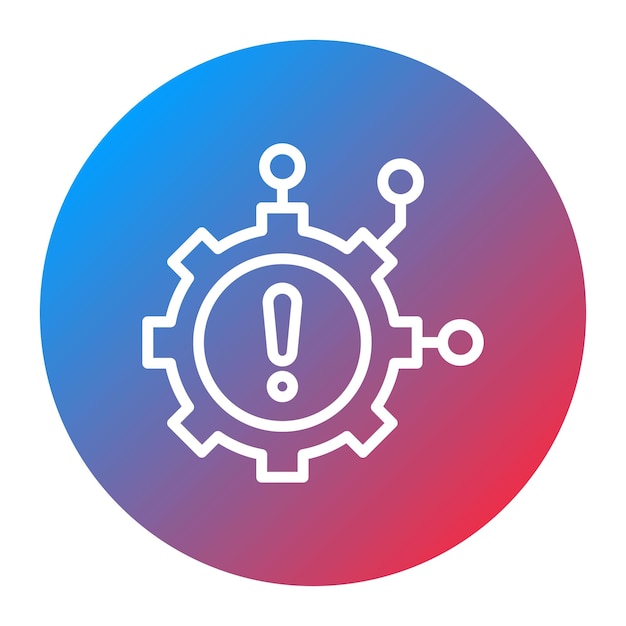 Imagen vectorial del icono de fallo tecnológico Puede utilizarse para los riesgos empresariales