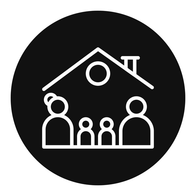 Imagen vectorial de icono de familia Se puede usar para géneros de películas