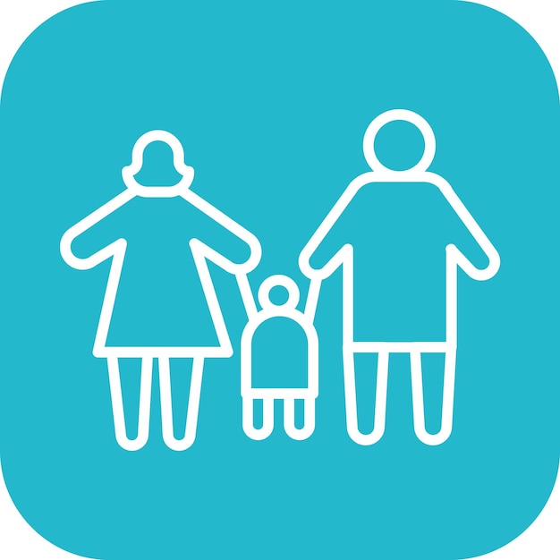 La imagen vectorial del ícono de la familia se puede utilizar para los humanos