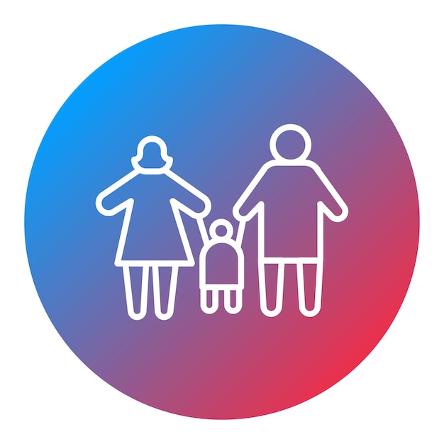 La imagen vectorial del ícono de la familia se puede utilizar para los humanos