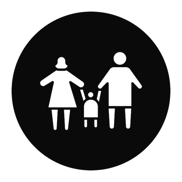 La imagen vectorial del ícono de la familia se puede utilizar para los humanos