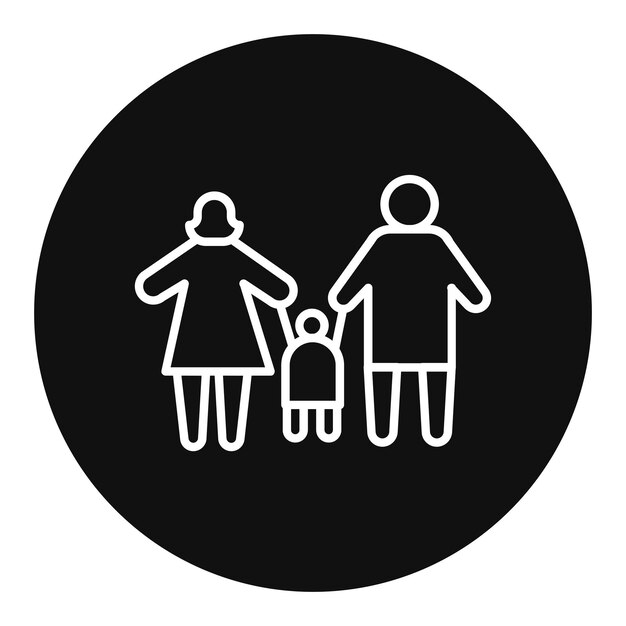 La imagen vectorial del ícono de la familia se puede utilizar para los humanos