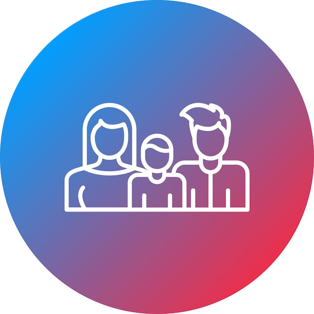 Imagen vectorial del icono de la familia Se puede utilizar para la limpieza de la casa