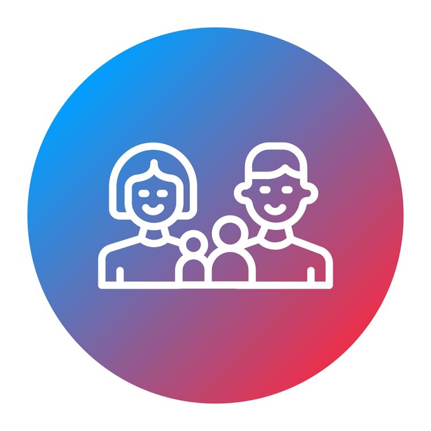 Imagen vectorial del icono de la familia Se puede utilizar para la protección solar