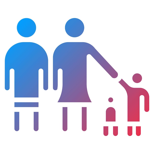 Imagen vectorial del icono de la familia Se puede utilizar para la relación social