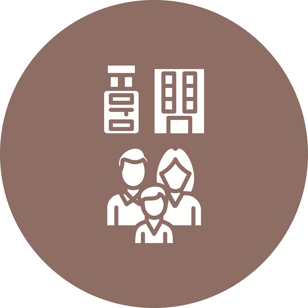 Imagen vectorial del icono de la familia del viajero Se puede utilizar para la agencia de viajes