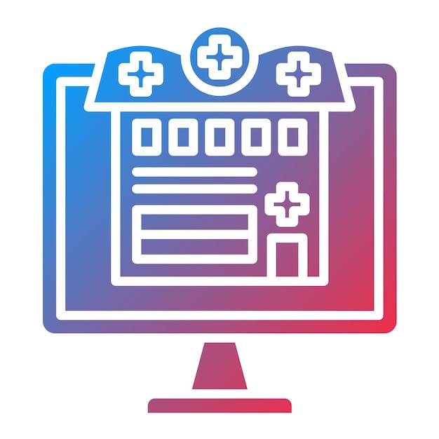 Imagen vectorial del icono de la farmacia en línea Se puede utilizar para la farmacia