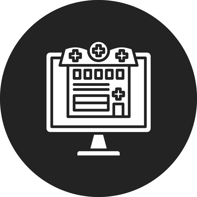 Imagen vectorial del icono de la farmacia en línea Se puede utilizar para la farmacia