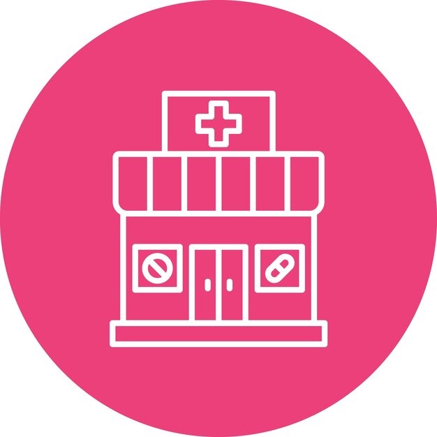 Imagen vectorial del icono de la farmacia Se puede utilizar para la ciudad inteligente