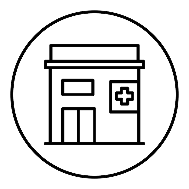 Imagen vectorial del icono de la farmacia Se puede utilizar para el laboratorio