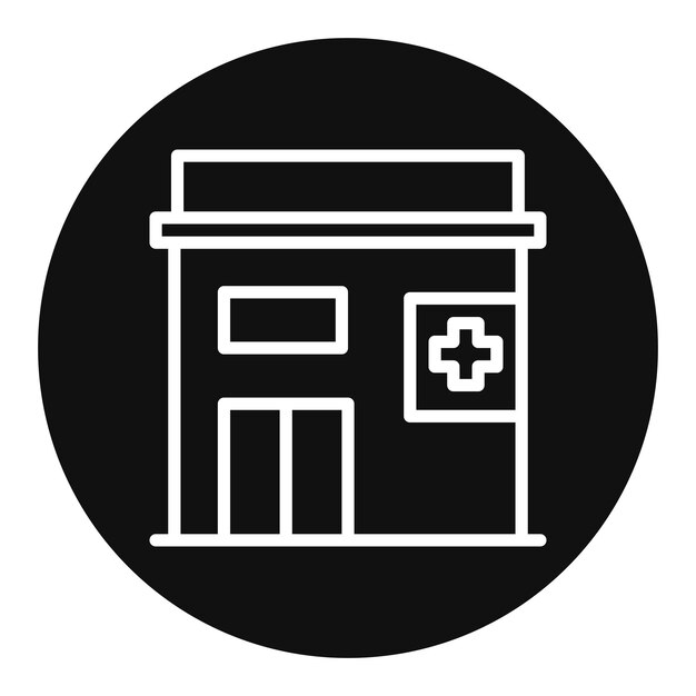 Imagen vectorial del icono de la farmacia Se puede utilizar para el laboratorio