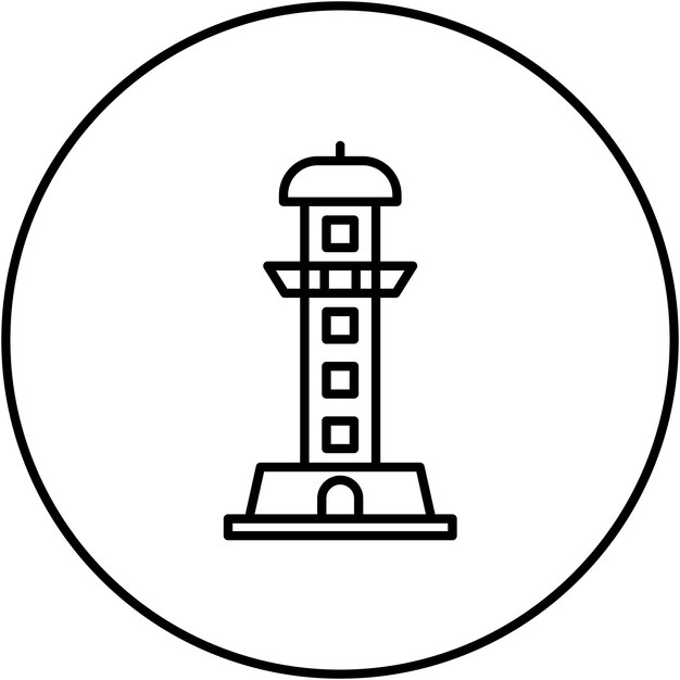 Imagen vectorial del ícono del faro de Alejandría Se puede usar para la civilización antigua