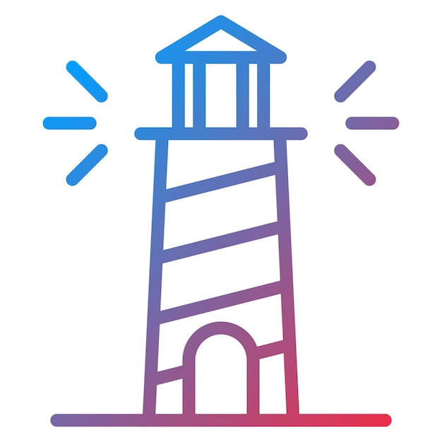 Imagen vectorial del icono del faro Se puede usar para Cruiser