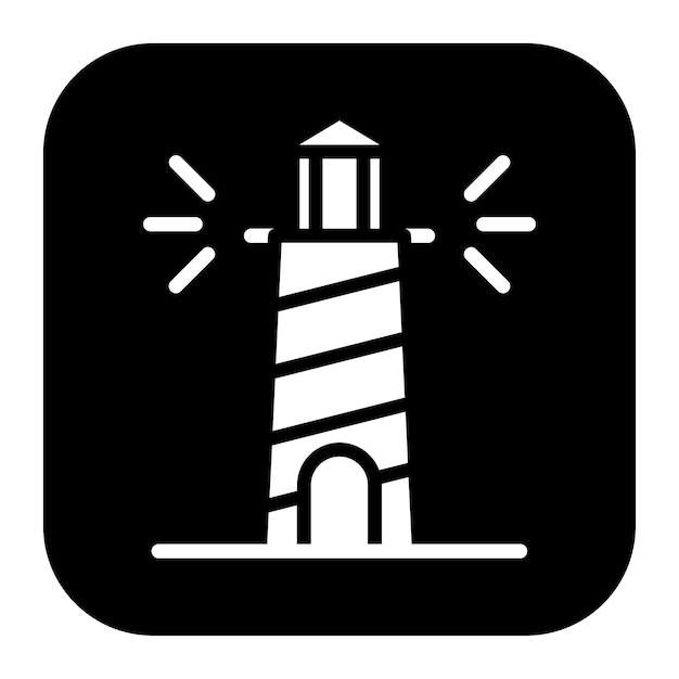Imagen vectorial del icono del faro Se puede usar para Cruiser