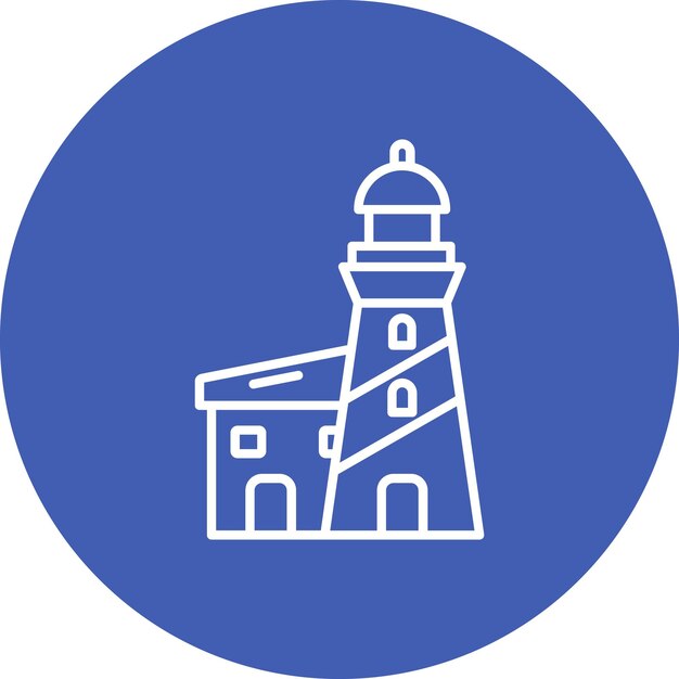 Imagen vectorial del icono del faro Se puede usar para Pirate