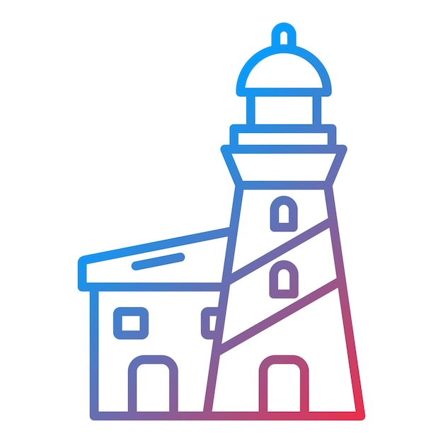 Imagen vectorial del icono del faro Se puede usar para Pirate