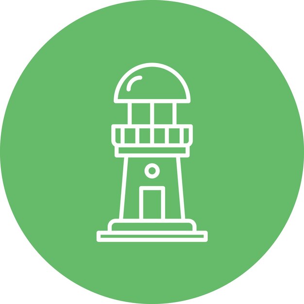 Imagen vectorial del icono del faro Se puede utilizar para el tipo de casas