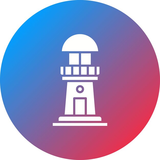 Imagen vectorial del icono del faro Se puede utilizar para el tipo de casas