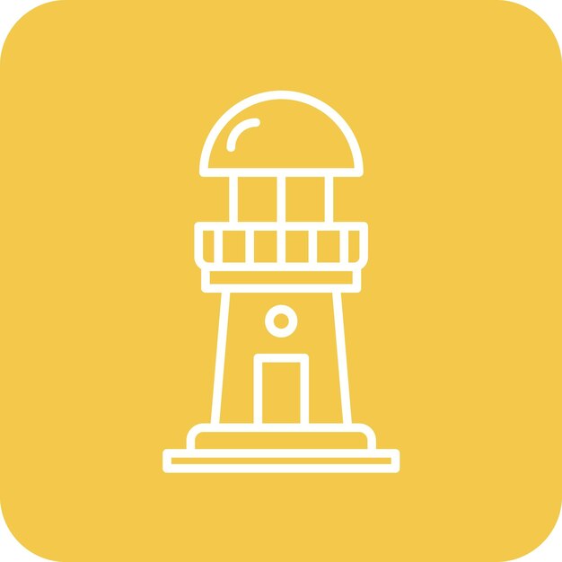 Imagen vectorial del icono del faro Se puede utilizar para el tipo de casas