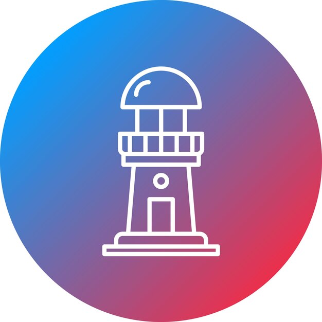 Imagen vectorial del icono del faro Se puede utilizar para el tipo de casas