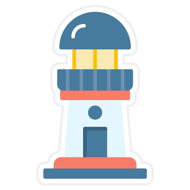 Imagen vectorial del icono del faro Se puede utilizar para el tipo de casas