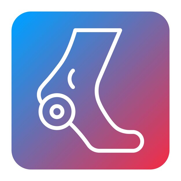 Imagen vectorial del icono de la fasciitis plantar Se puede utilizar para el dolor corporal