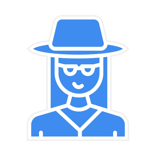 Imagen vectorial de icono de Fashionista Se puede usar para Tribus Urbanas
