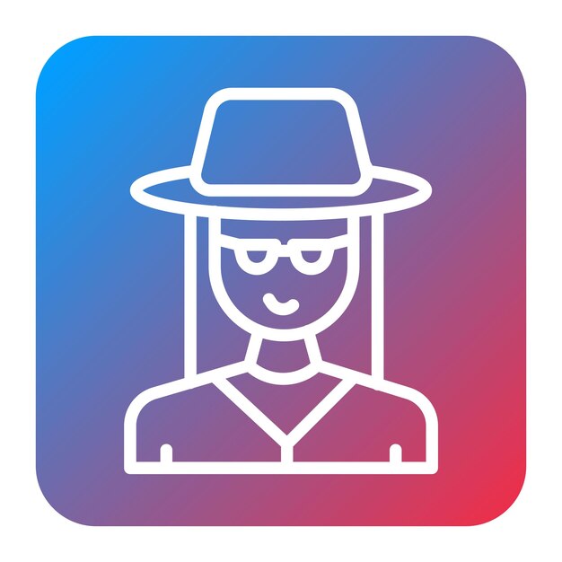 Imagen vectorial de icono de Fashionista Se puede usar para Tribus Urbanas
