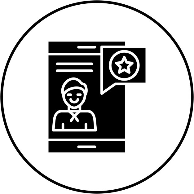 Imagen vectorial de icono favorita Puede utilizarse para comunicaciones