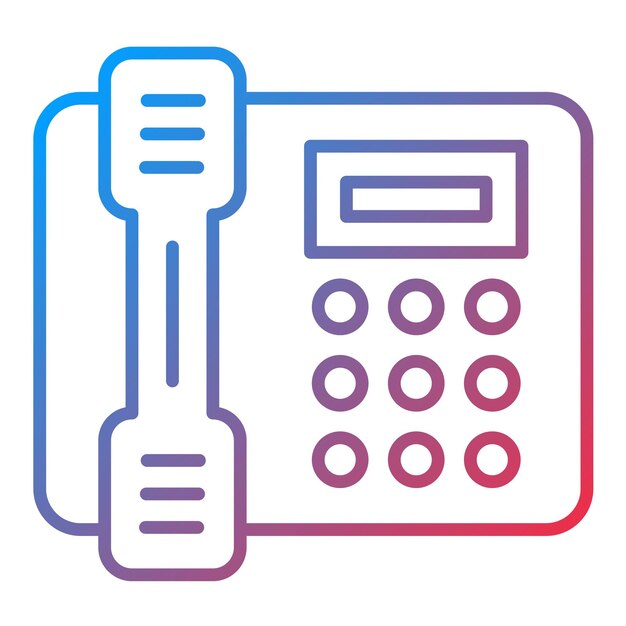Imagen vectorial de icono de fax Se puede utilizar para Comunicación y Medios