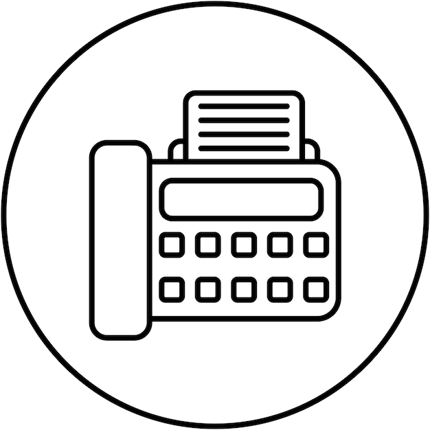 Imagen vectorial de icono de fax Se puede utilizar para el marketing