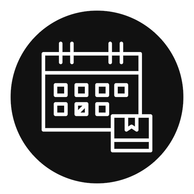Imagen vectorial del icono de la fecha de entrega Se puede utilizar para el almacén