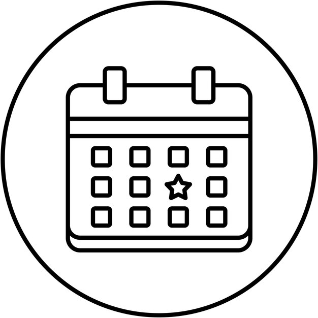 Imagen vectorial del icono de la fecha del evento Se puede utilizar para catering