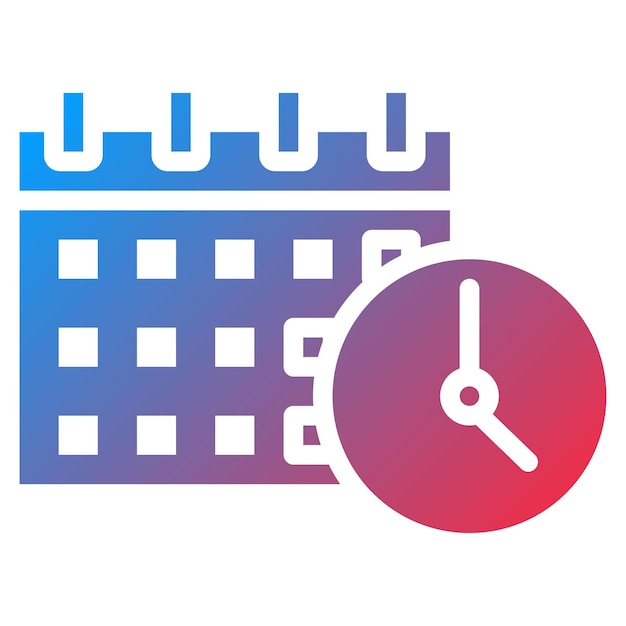 Imagen vectorial del icono de la fecha límite Se puede usar para Burnout