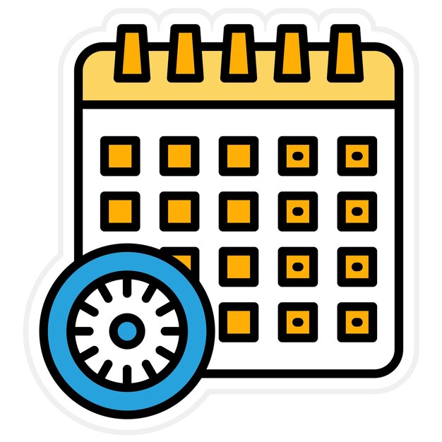 Imagen vectorial del icono de fecha límite Se puede utilizar para Comunicación y Medios